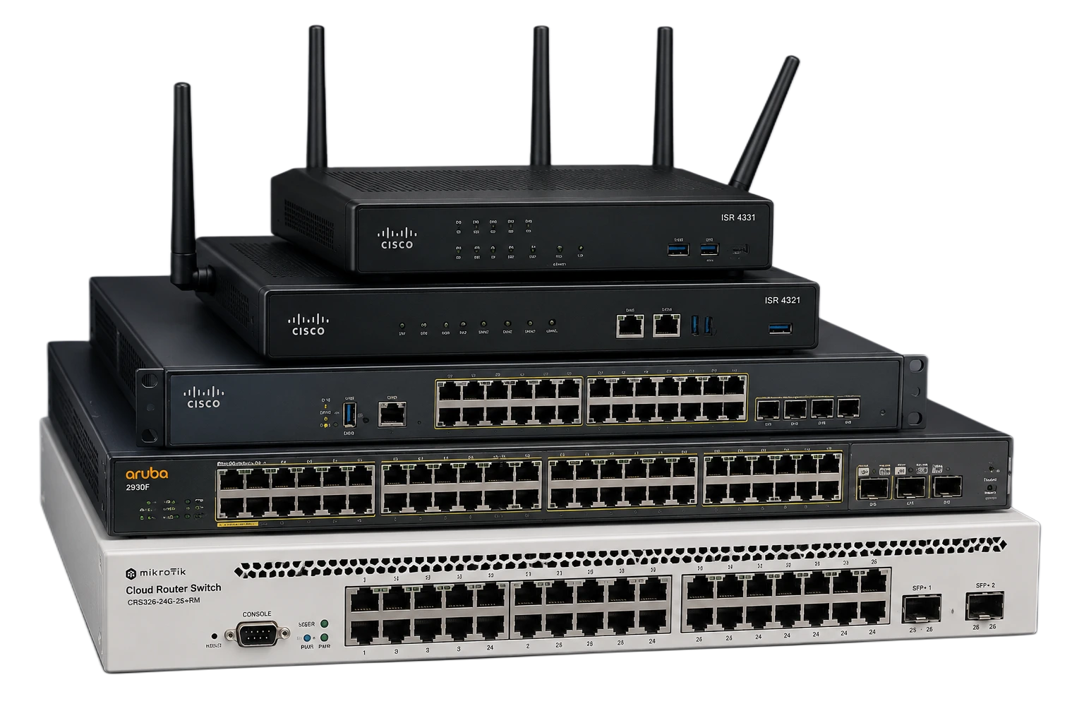 Enterprise network switches and routers